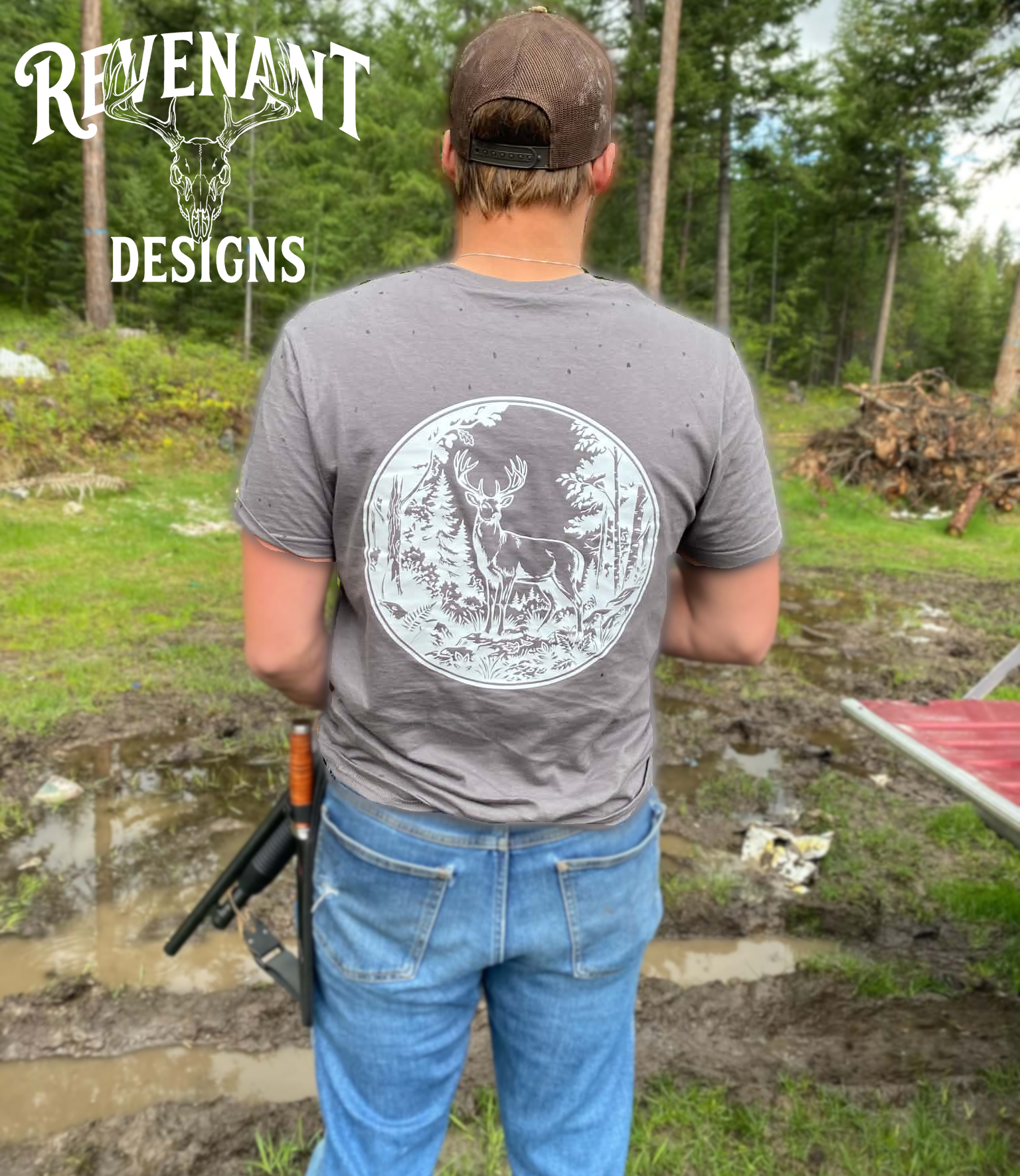 White Tail Deer & Euro Mount Shirt